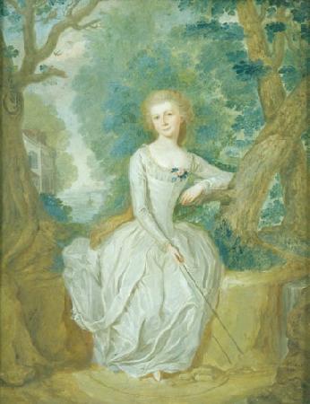 Johann Martin Stock Portrait of a woman oil painting image